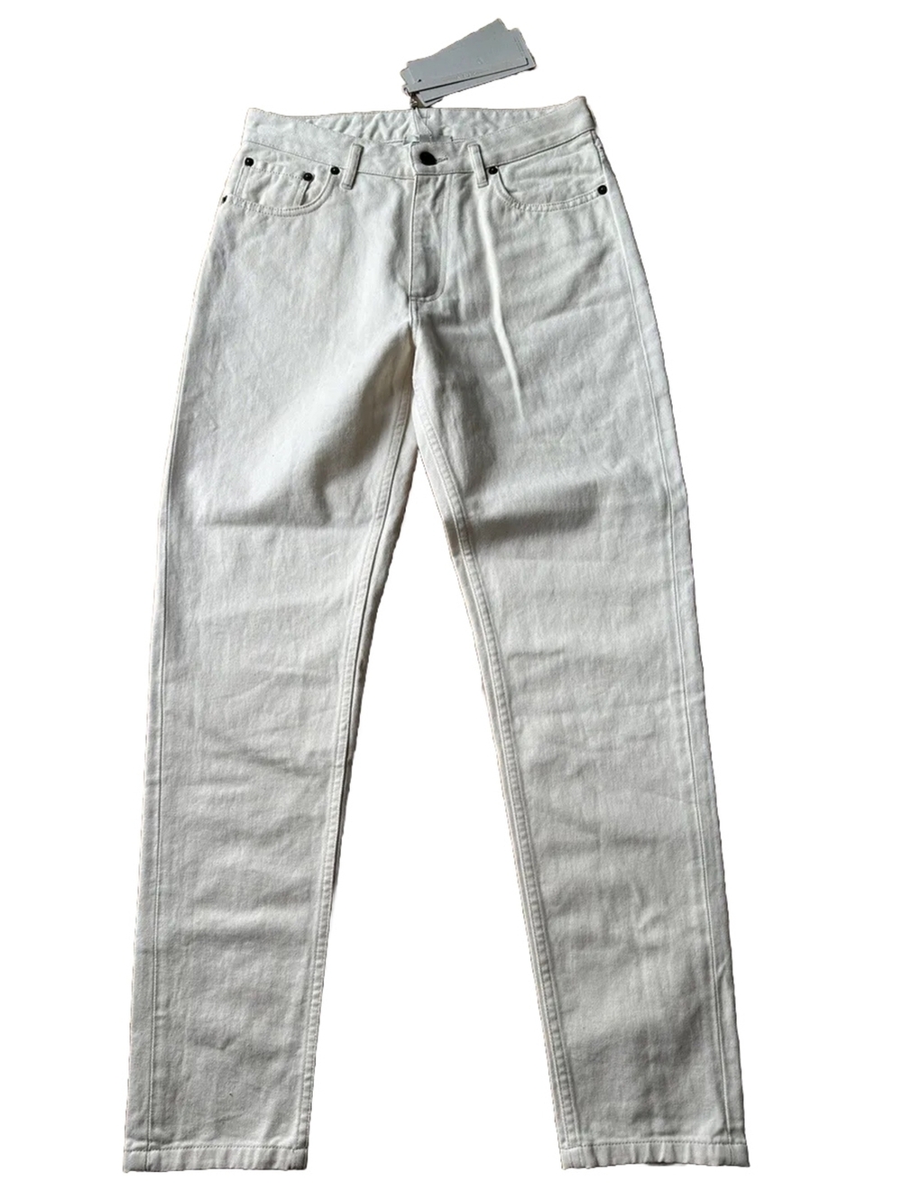 NWT ARJE Womens Skinny Jeans Size 8 Antique Ivory Off White Casual Denim Pant